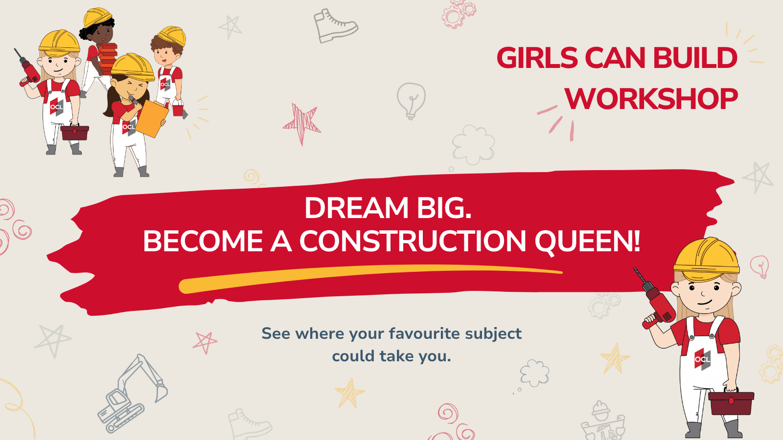 Girls Can Build workshop encouraging young girls to explore careers in construction